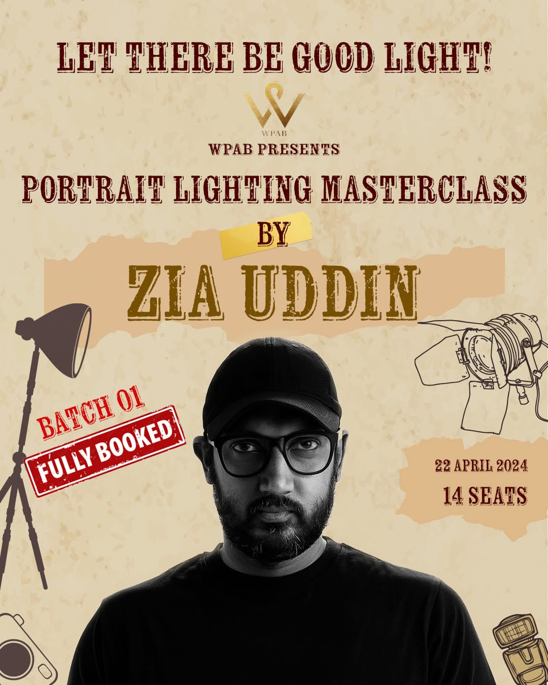 WPAB presents Portrait Lighting Masterclass with Zia Uddin Batch 1