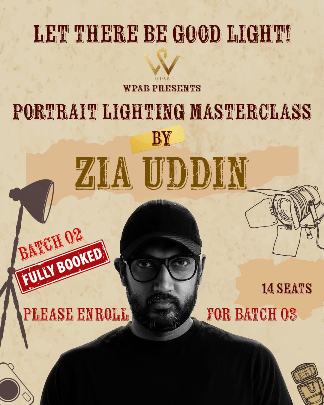 WPAB presents Portrait Lighting Masterclass with Zia Uddin Batch 2